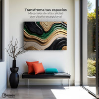 Cuadros Decorativos Canvas Revolution | Rio Abstracto Jade | Montaje1