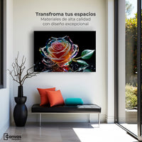Cuadros Decorativos Canvas Revolution | Rosa Cristal Puro | Montaje1