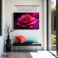 Cuadros Decorativos Canvas Revolution | Rosa Red Eterna | Montaje1
