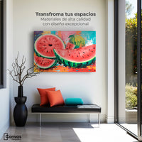 Cuadros Decorativos Canvas Revolution | Sandia Armonia | Montaje1