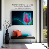 Cuadros Decorativos Canvas Revolution | Tulipan Aura Viva | Montaje1