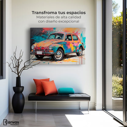 Cuadros Decorativos Canvas Revolution | Vocho Colorido | Montaje1