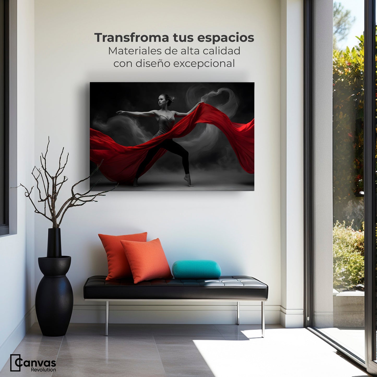 Cuadros Decorativos Canvas Revolution | Vuelo Escarlata | Montaje1