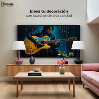 Cuadros Decorativos Canvas Revolution | Acordes Dorados | Montaje2
