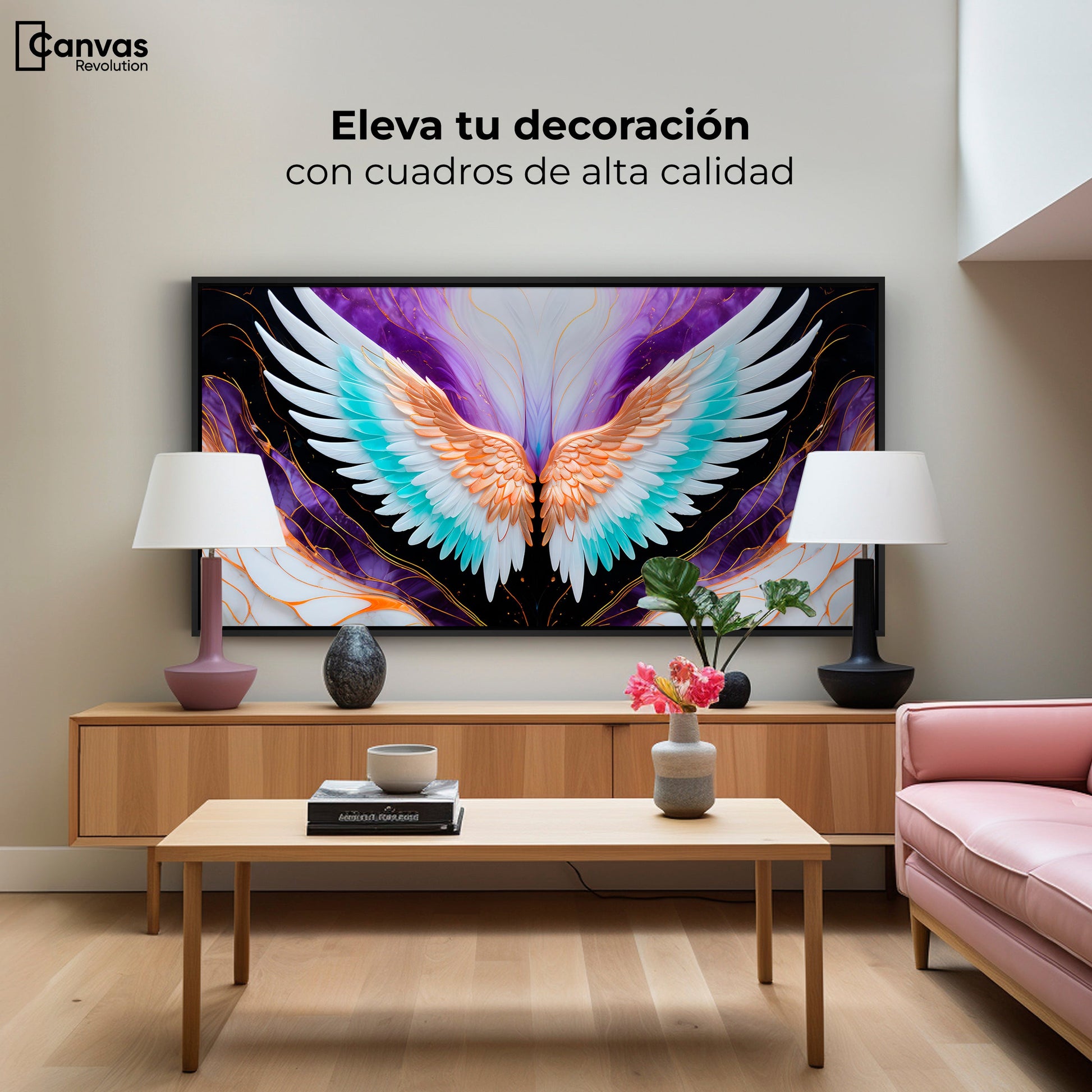 Cuadros Decorativos Canvas Revolution | Alas Angel Alma | Montaje2