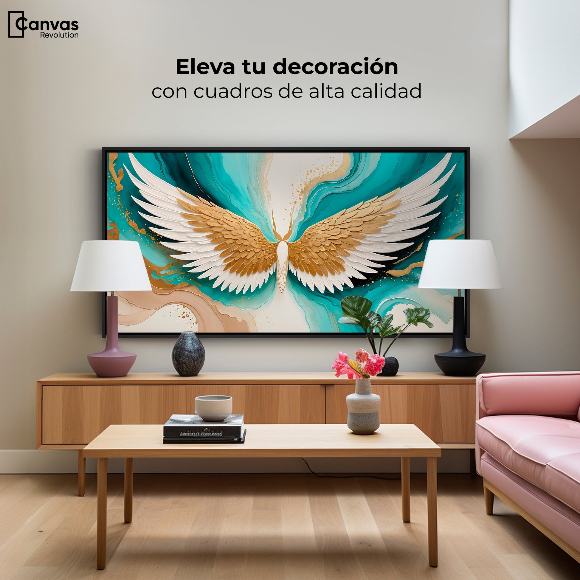 Cuadros Decorativos Canvas Revolution | Alas Angel Deco | Montaje2