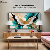 Cuadros Decorativos Canvas Revolution | Alas Angel Lumino | Montaje2