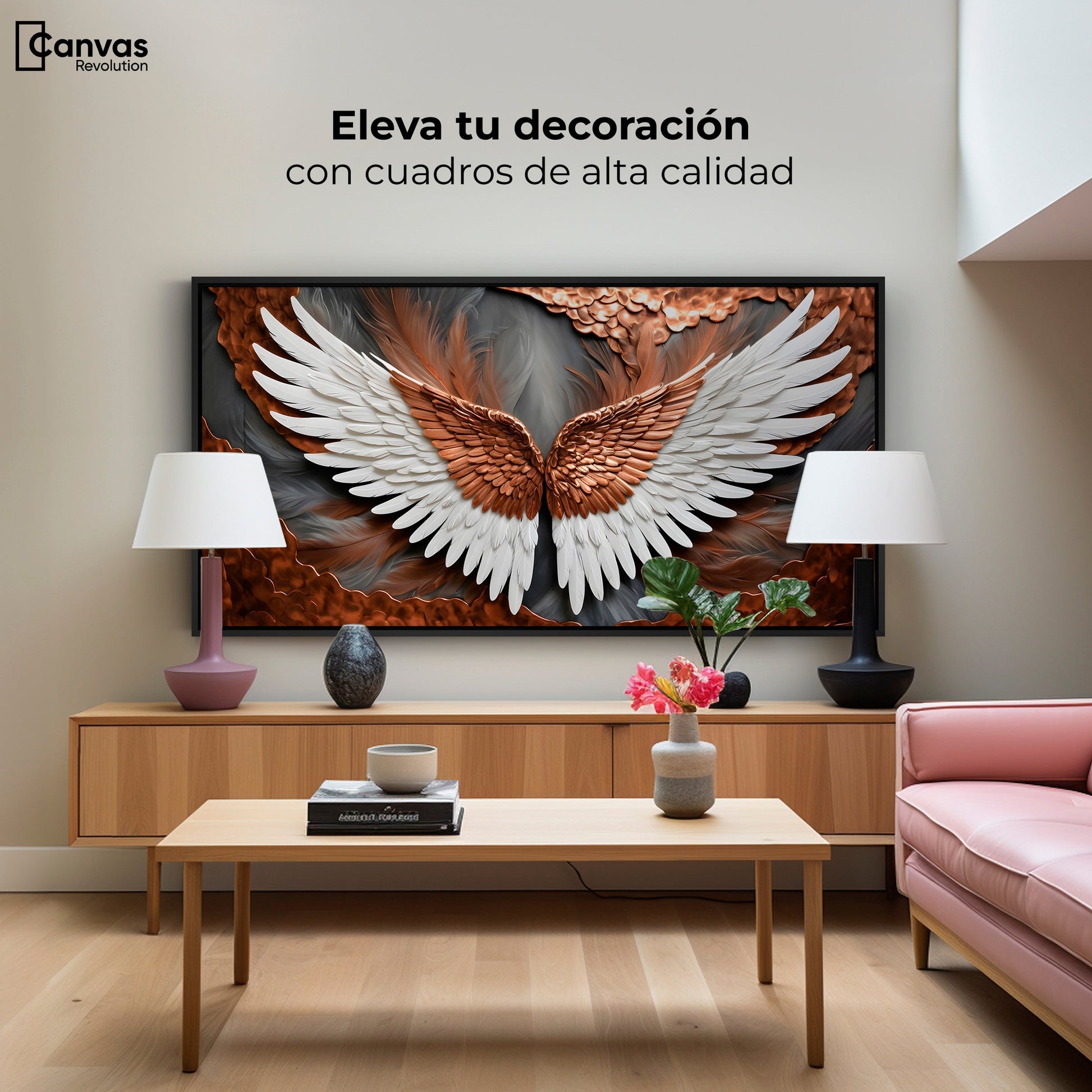 Cuadros Decorativos Canvas Revolution | Alas De Eternidad | Montaje2
