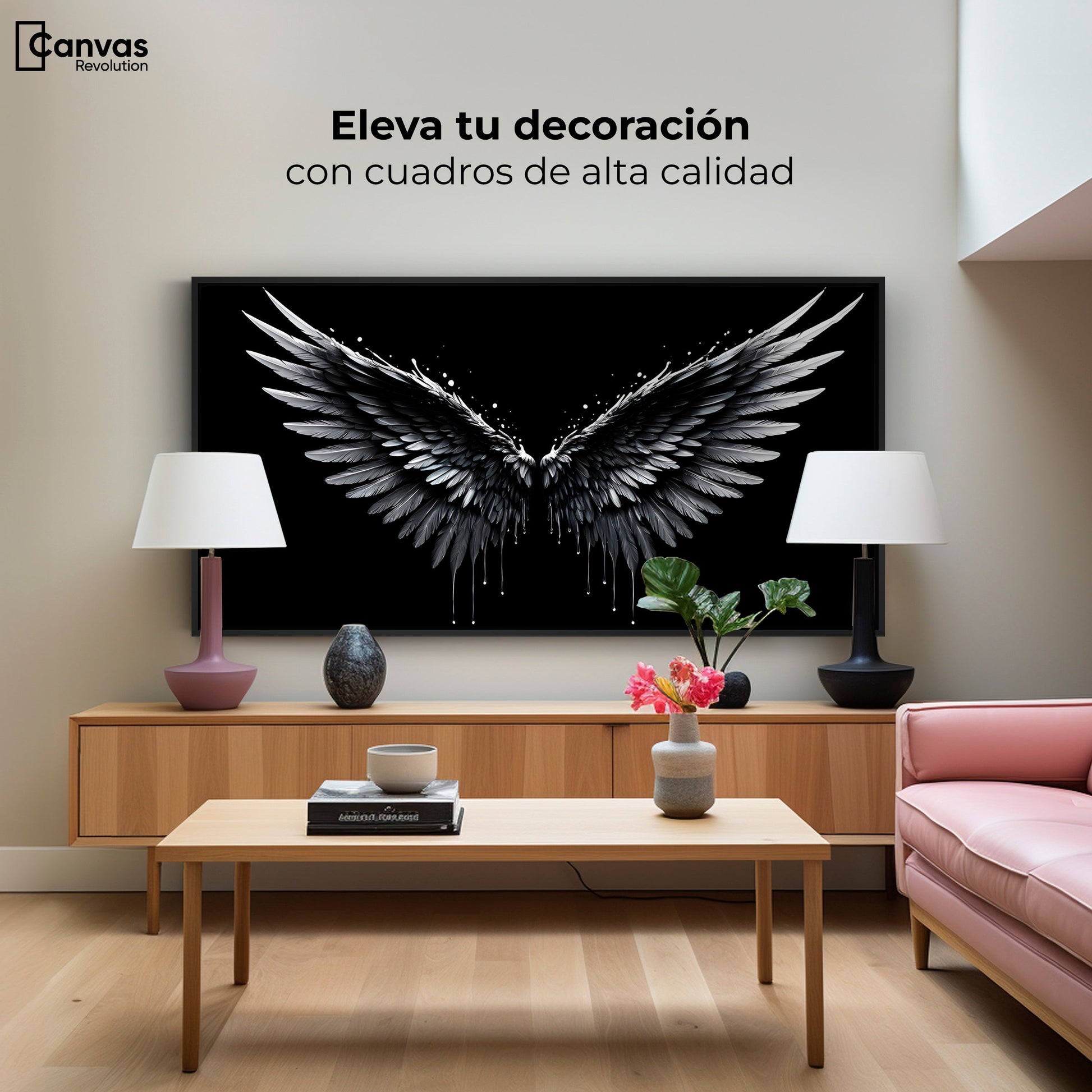 Cuadros Decorativos Canvas Revolution | Alas Esplendidas | Montaje2