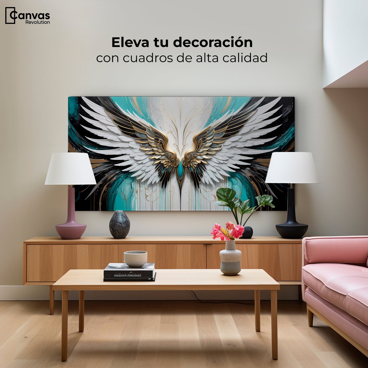 Cuadros Decorativos Canvas Revolution | Alas Eternas Angel | Montaje2