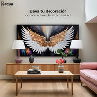 Cuadros Decorativos Canvas Revolution | Alas Vuelo Mistico | Montaje2