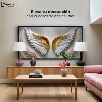 Cuadros Decorativos Canvas Revolution | Angel Luz Radiante | Montaje2