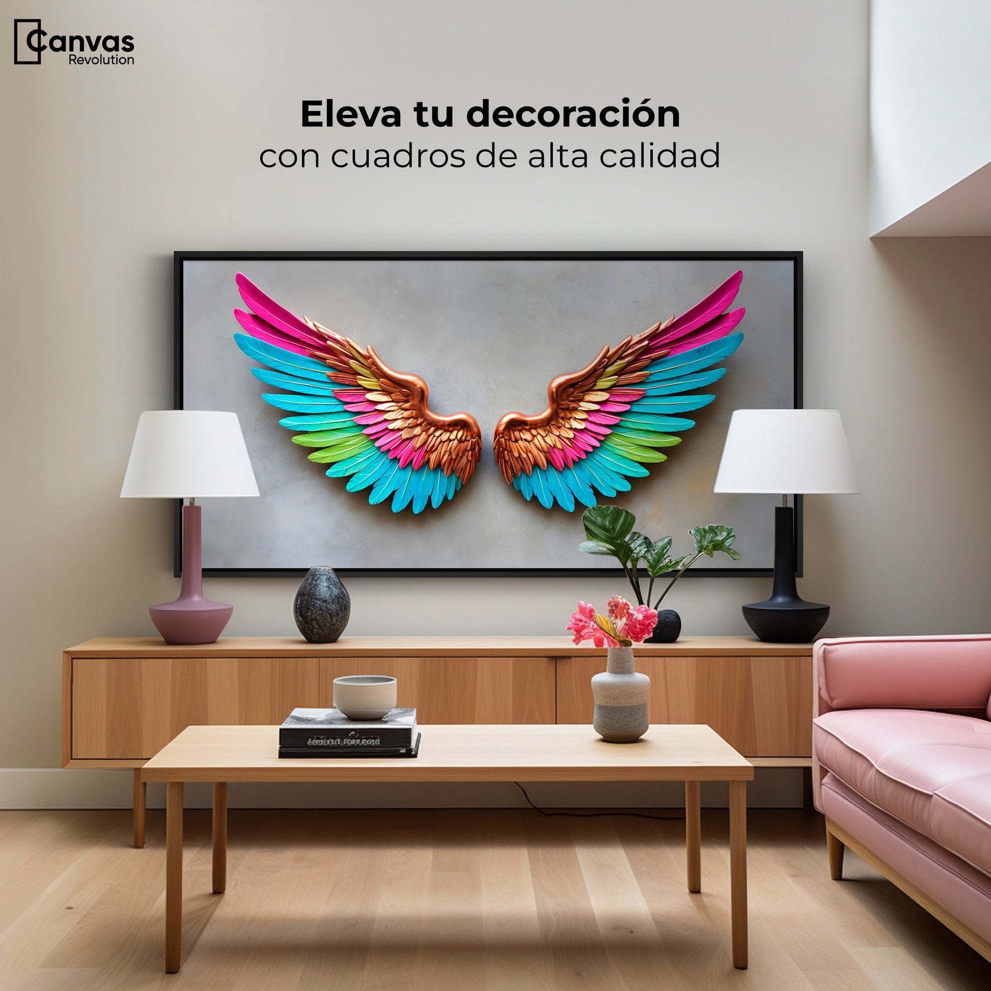 Cuadros Decorativos Canvas Revolution | Angel Resplandor | Montaje2