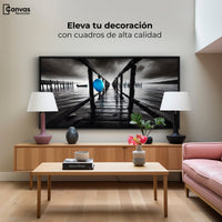Cuadros Decorativos Canvas Revolution | Azul En El Muelle | Montaje2