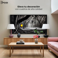 Cuadros Decorativos Canvas Revolution | Bosque Iluminado | Montaje2