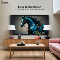Cuadros Decorativos Canvas Revolution | Brillo Azul Equino | Montaje2
