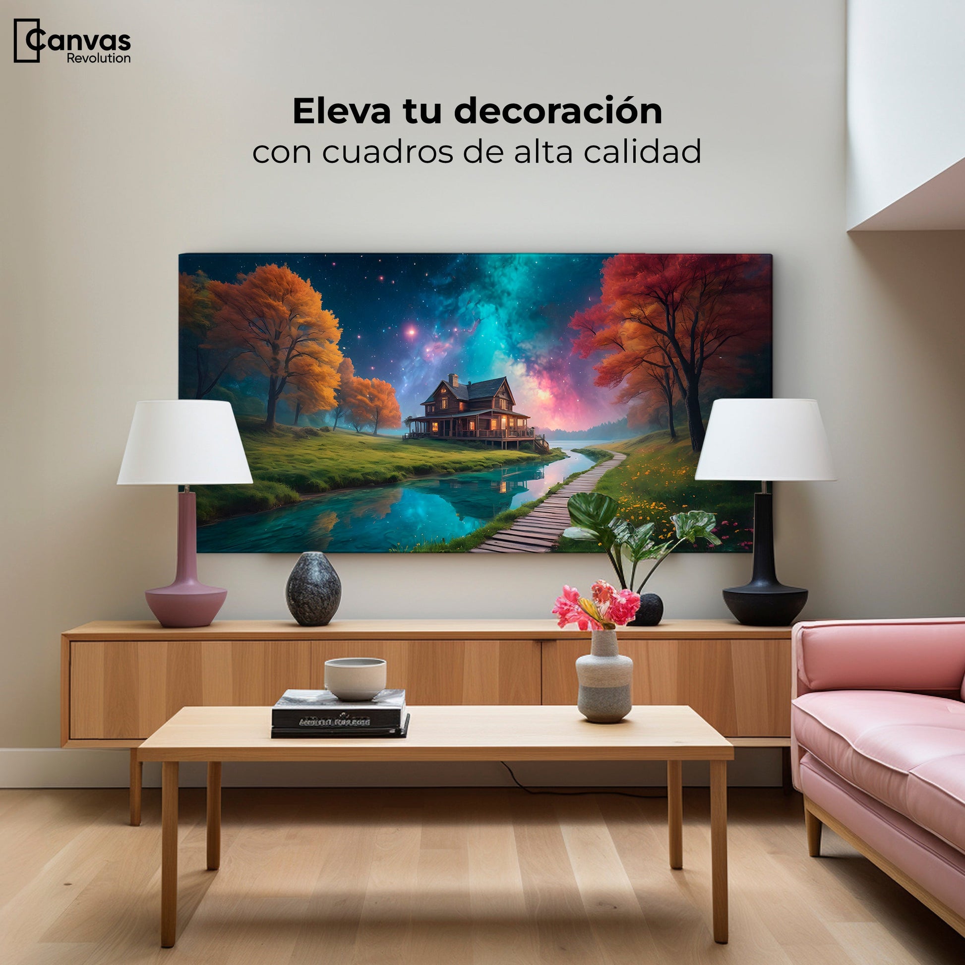 Cuadros Decorativos Canvas Revolution | Cabana Nocturna | Montaje2