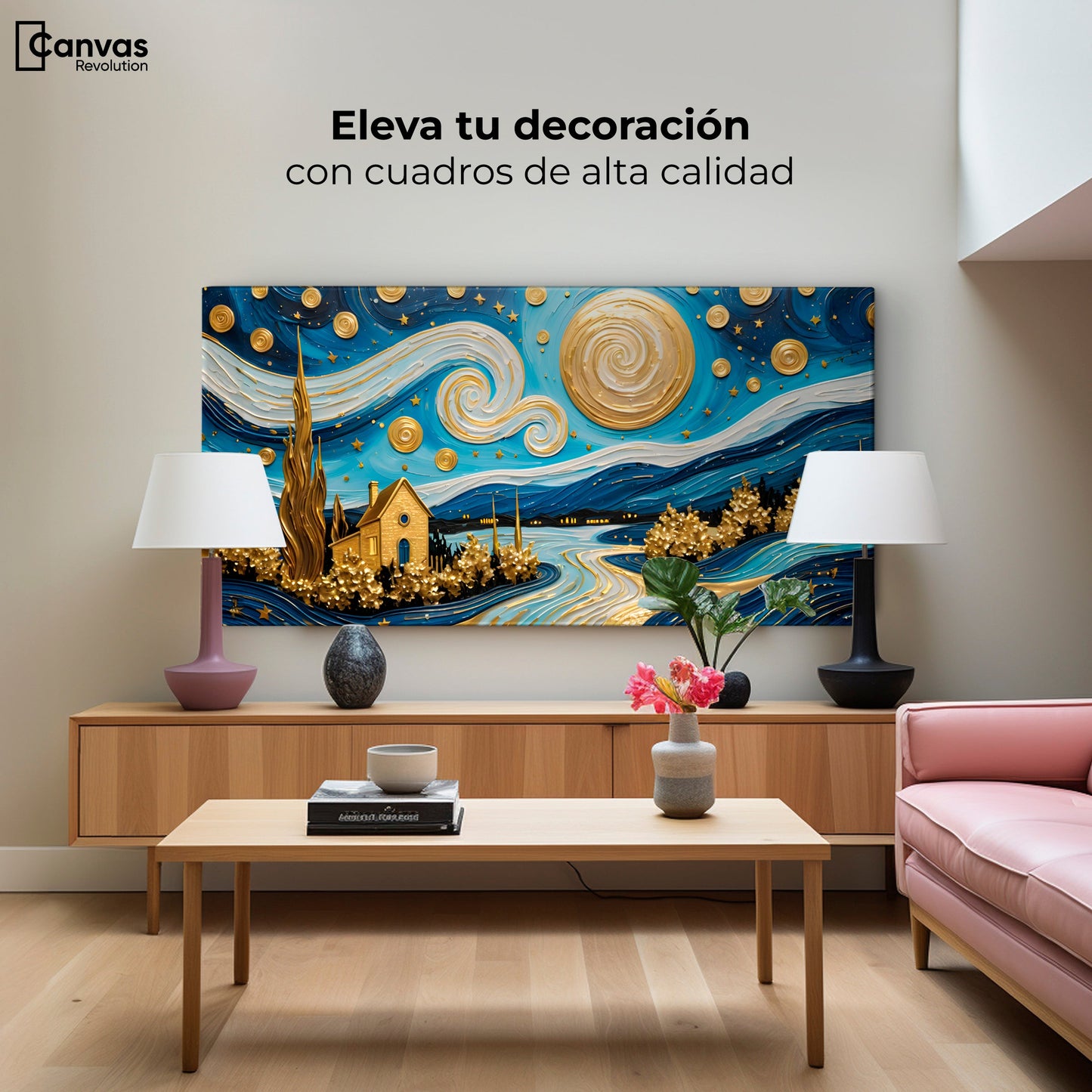 Cuadros Decorativos Canvas Revolution | Caminata Estrellada | Montaje2