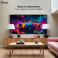 Cuadros Decorativos Canvas Revolution | Coche Abstracto | Montaje2
