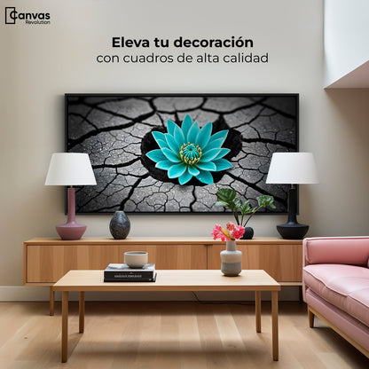 Cuadros Decorativos Canvas Revolution | Crecimiento Azul | Montaje2