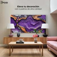 Cuadros Decorativos Canvas Revolution | Cristales Purpura | Montaje2