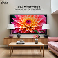 Cuadros Decorativos Canvas Revolution | Dahlia Vibrante | Montaje2