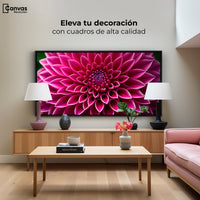 Cuadros Decorativos Canvas Revolution | Dalia Magenta Flor | Montaje2