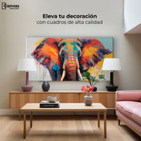 Cuadros Decorativos Canvas Revolution | Elefante Marfil | Montaje2