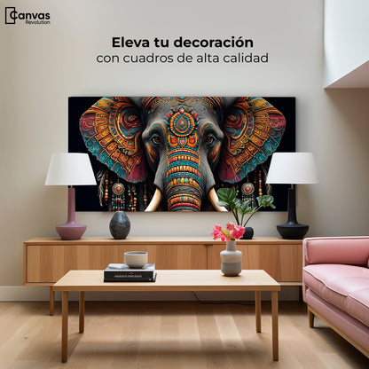 Cuadros Decorativos Canvas Revolution | Elefante Mistico | Montaje2