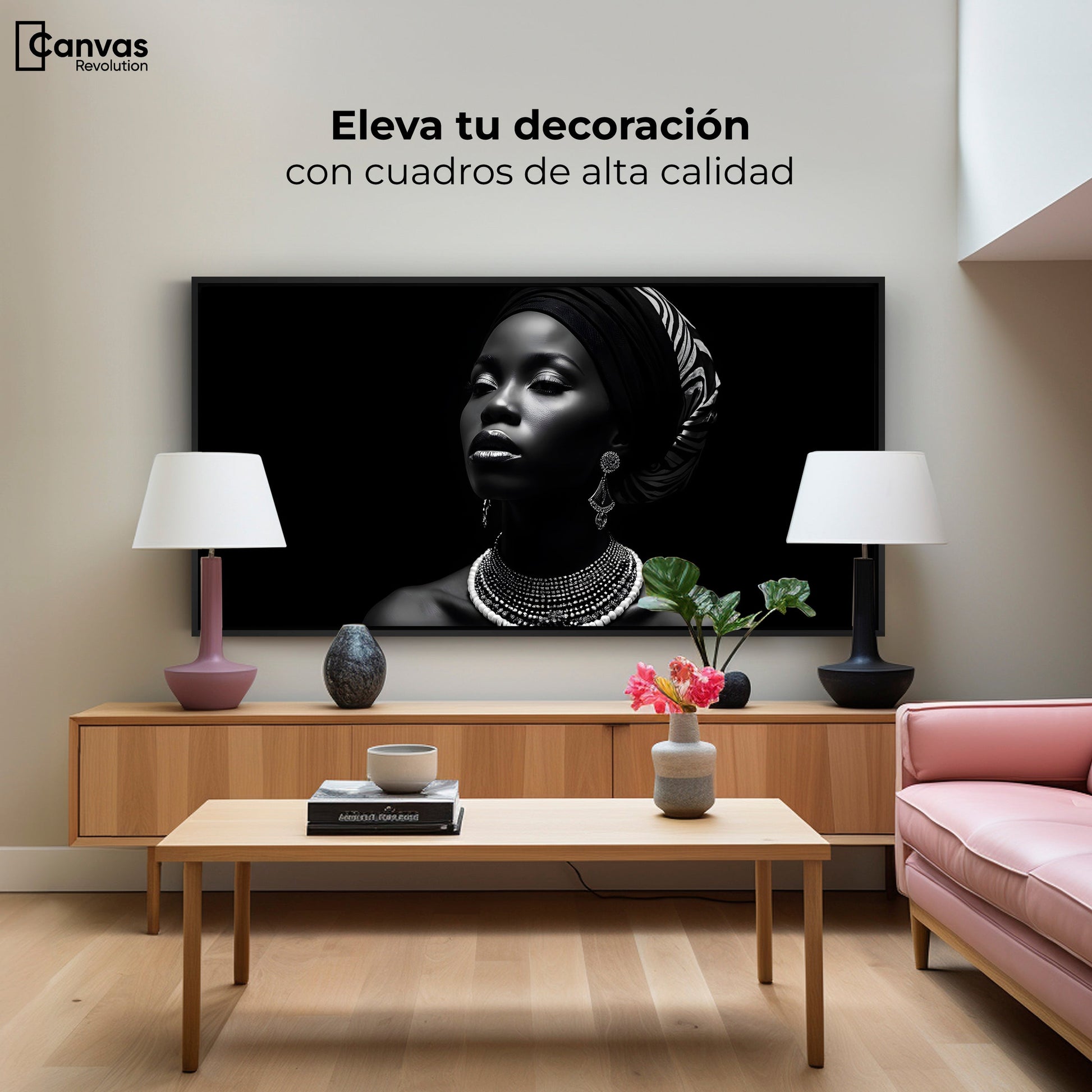 Cuadros Decorativos Canvas Revolution | Elegancia En Sombra | Montaje2