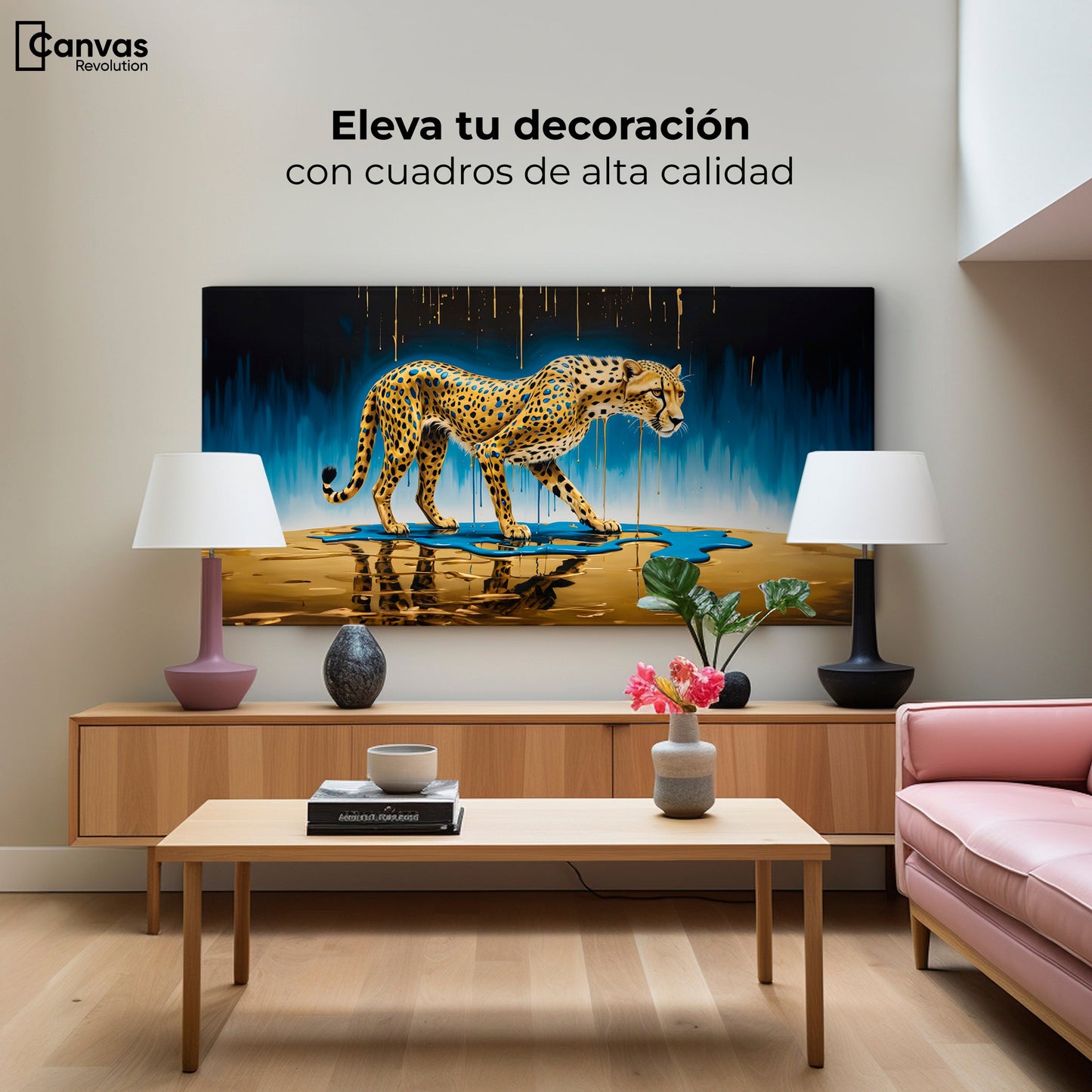 Cuadros Decorativos Canvas Revolution | Elegancia Felina | Montaje2