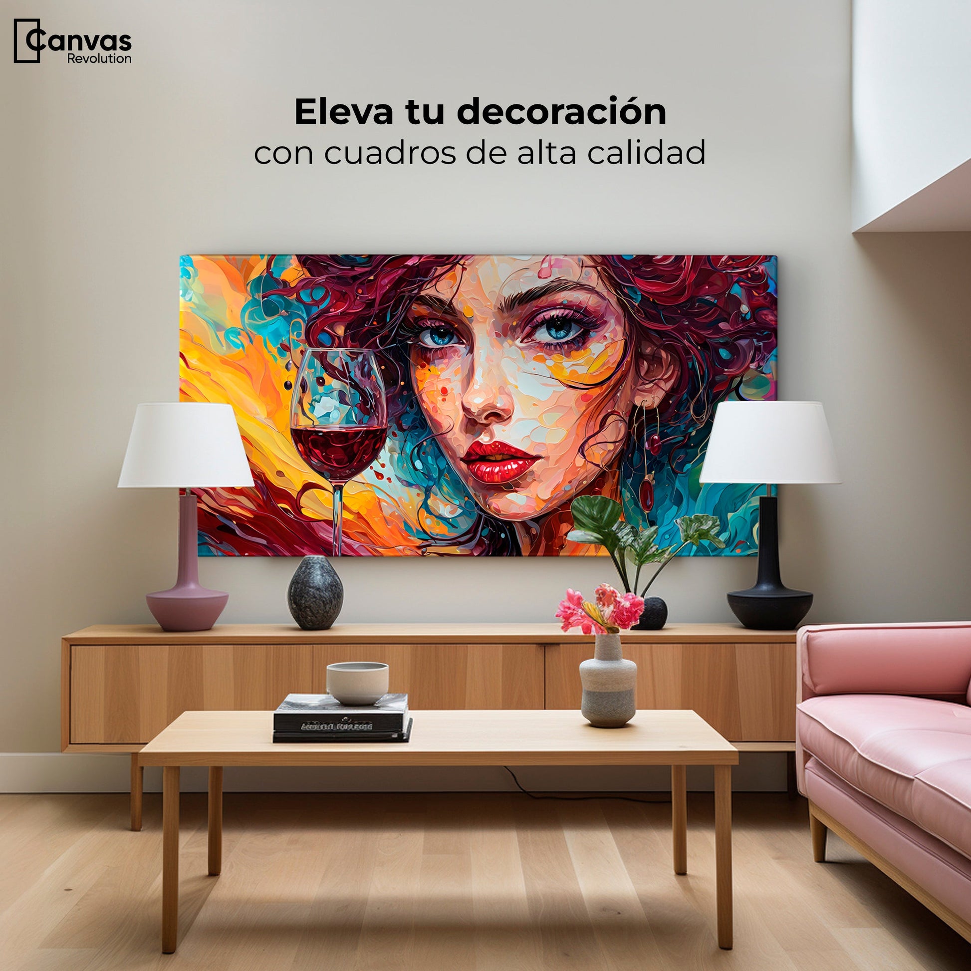 Cuadros Decorativos Canvas Revolution | Elixir Entre Vinas | Montaje2