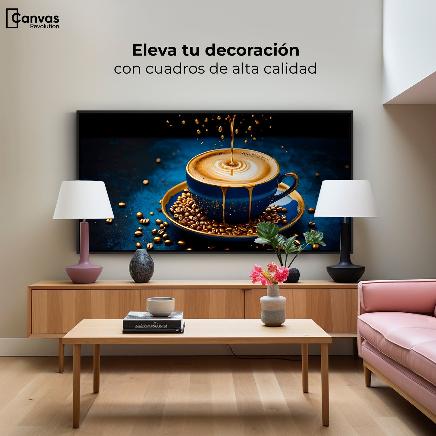 Cuadros Decorativos Canvas Revolution | Esencias Doradas | Montaje2