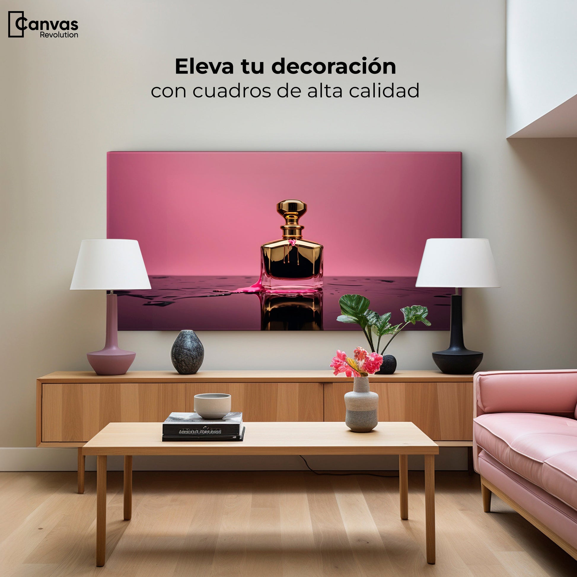 Cuadros Decorativos Canvas Revolution | Esencias Rosadas | Montaje2