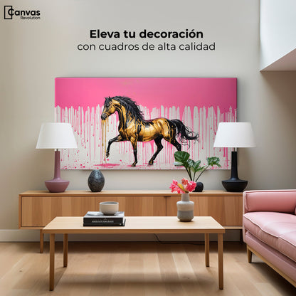 Cuadros Decorativos Canvas Revolution | Esplendor Oro Rosa | Montaje2