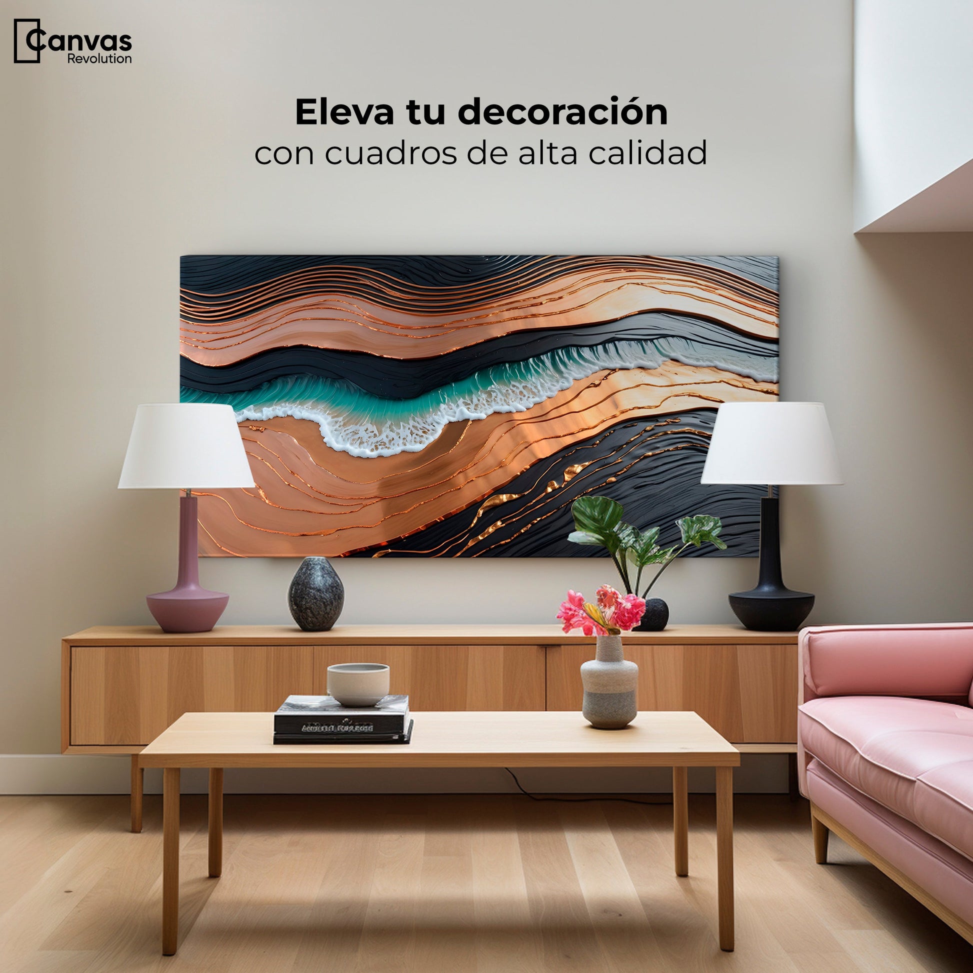 Cuadros Decorativos Canvas Revolution | Estructura Natural | Montaje2