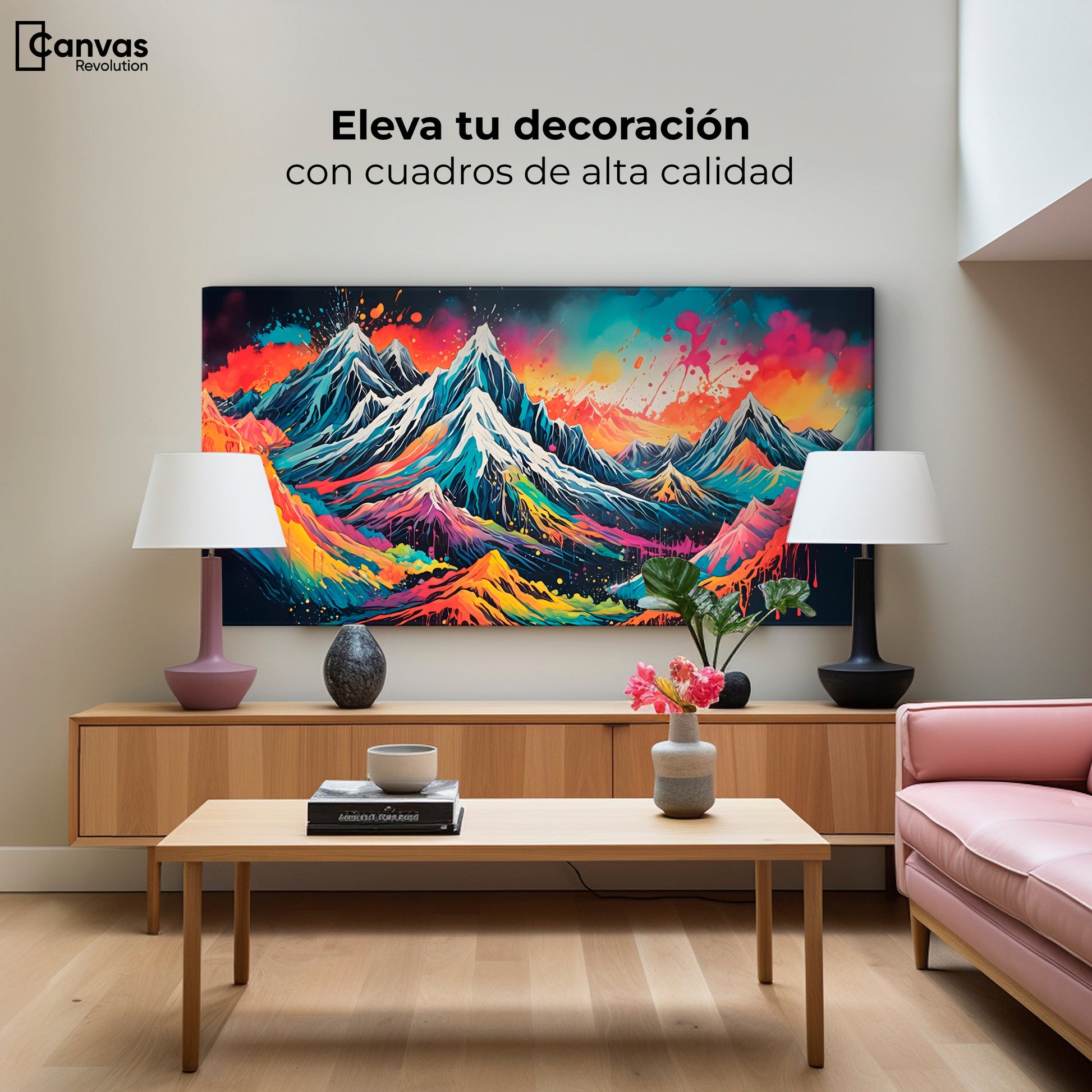 Cuadros Decorativos Canvas Revolution | Explosion Montanas | Montaje2