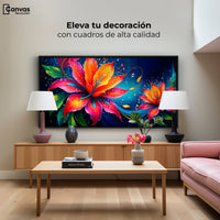 Cuadros Decorativos Canvas Revolution | Flor Aurea Viva | Montaje2