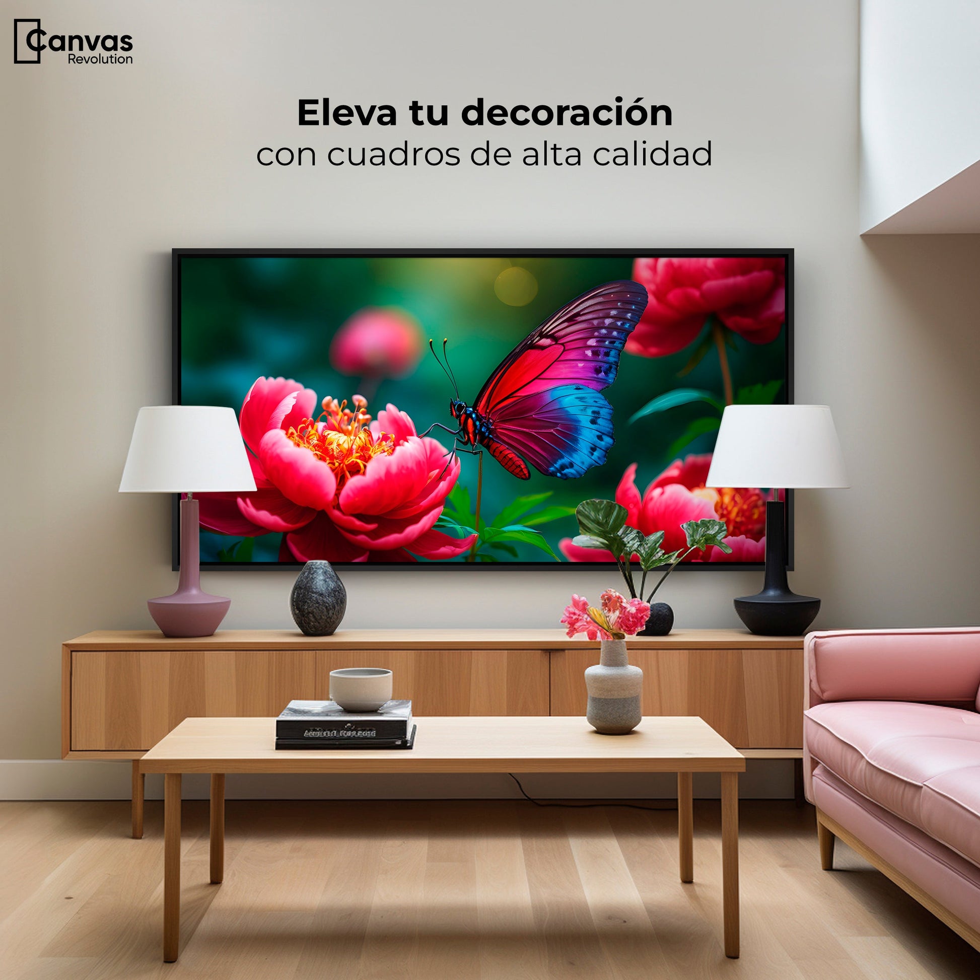 Cuadros Decorativos Canvas Revolution | Flor De Pasion | Montaje2