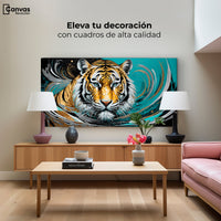Cuadros Decorativos Canvas Revolution | Fuerza Del Tigre | Montaje2
