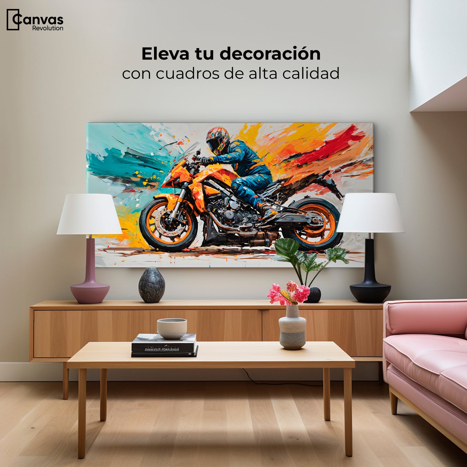 Cuadros Decorativos Canvas Revolution | Furia Motorizada | Montaje2