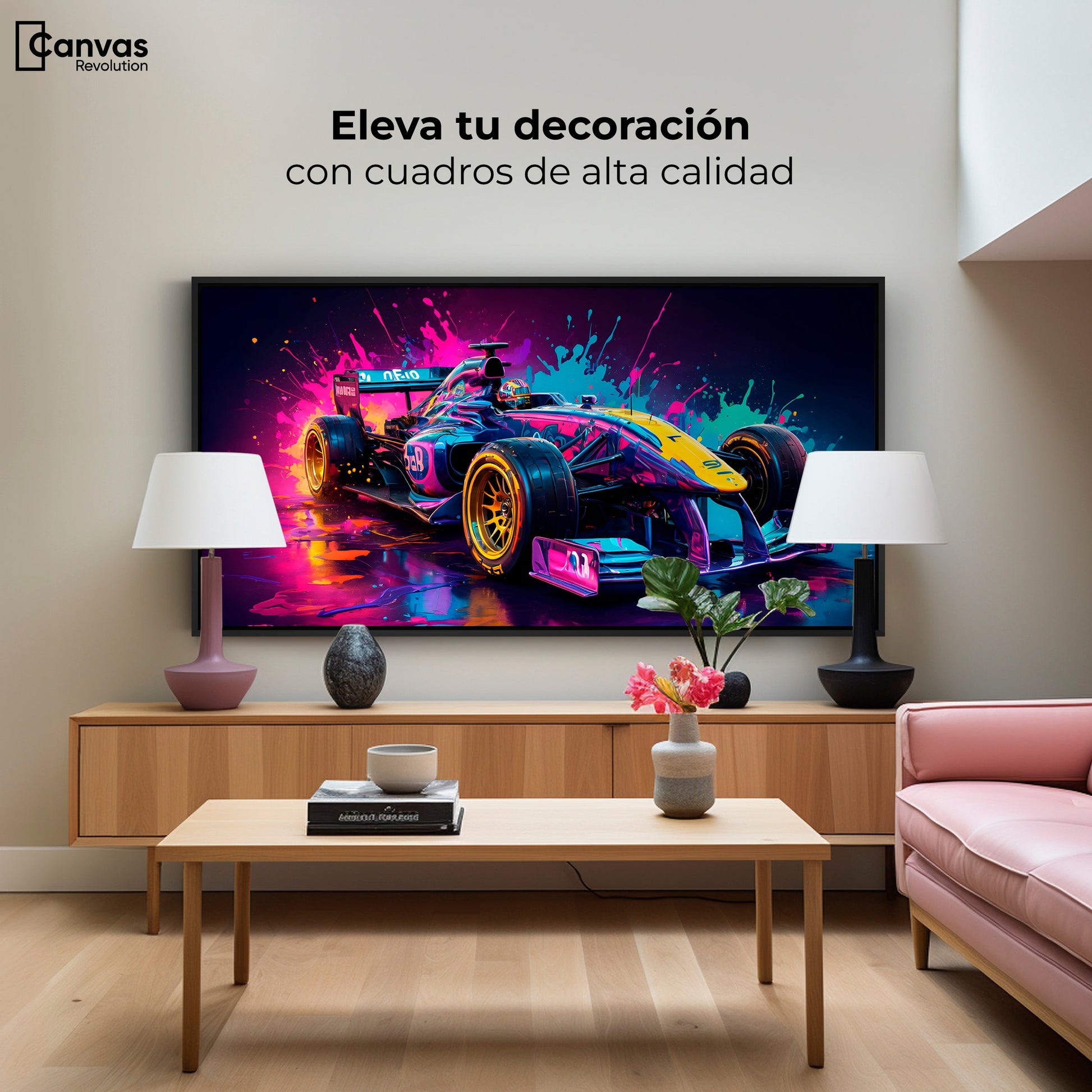 Cuadros Decorativos Canvas Revolution | Furia Multicolor | Montaje2