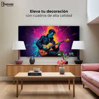Cuadros Decorativos Canvas Revolution | Guitarrista Colores | Montaje2