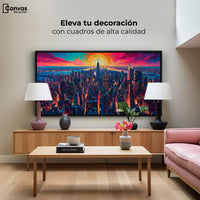 Cuadros Decorativos Canvas Revolution | Horizonte Vibrante | Montaje2