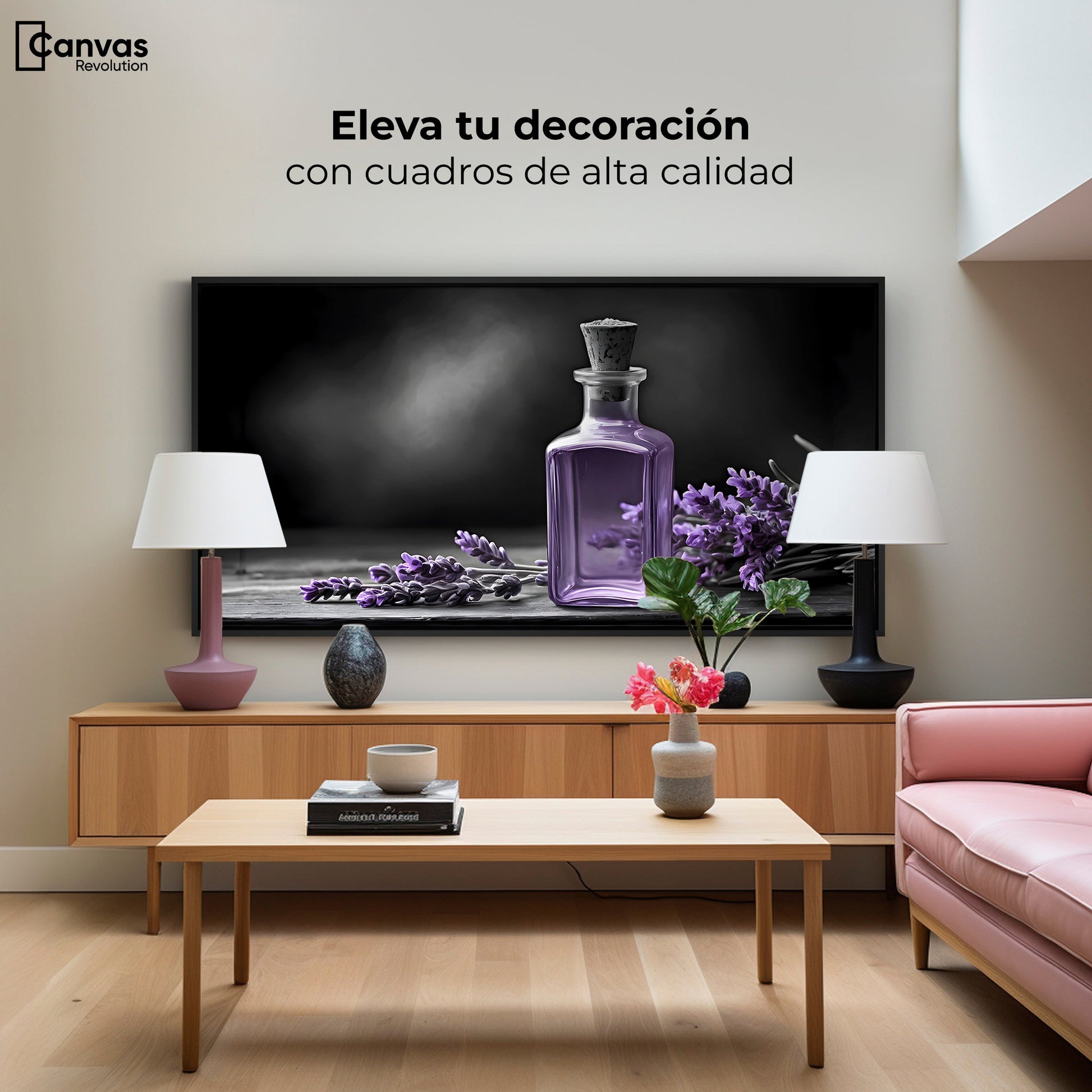 Cuadros Decorativos Canvas Revolution | Lavanda Y Encanto | Montaje2