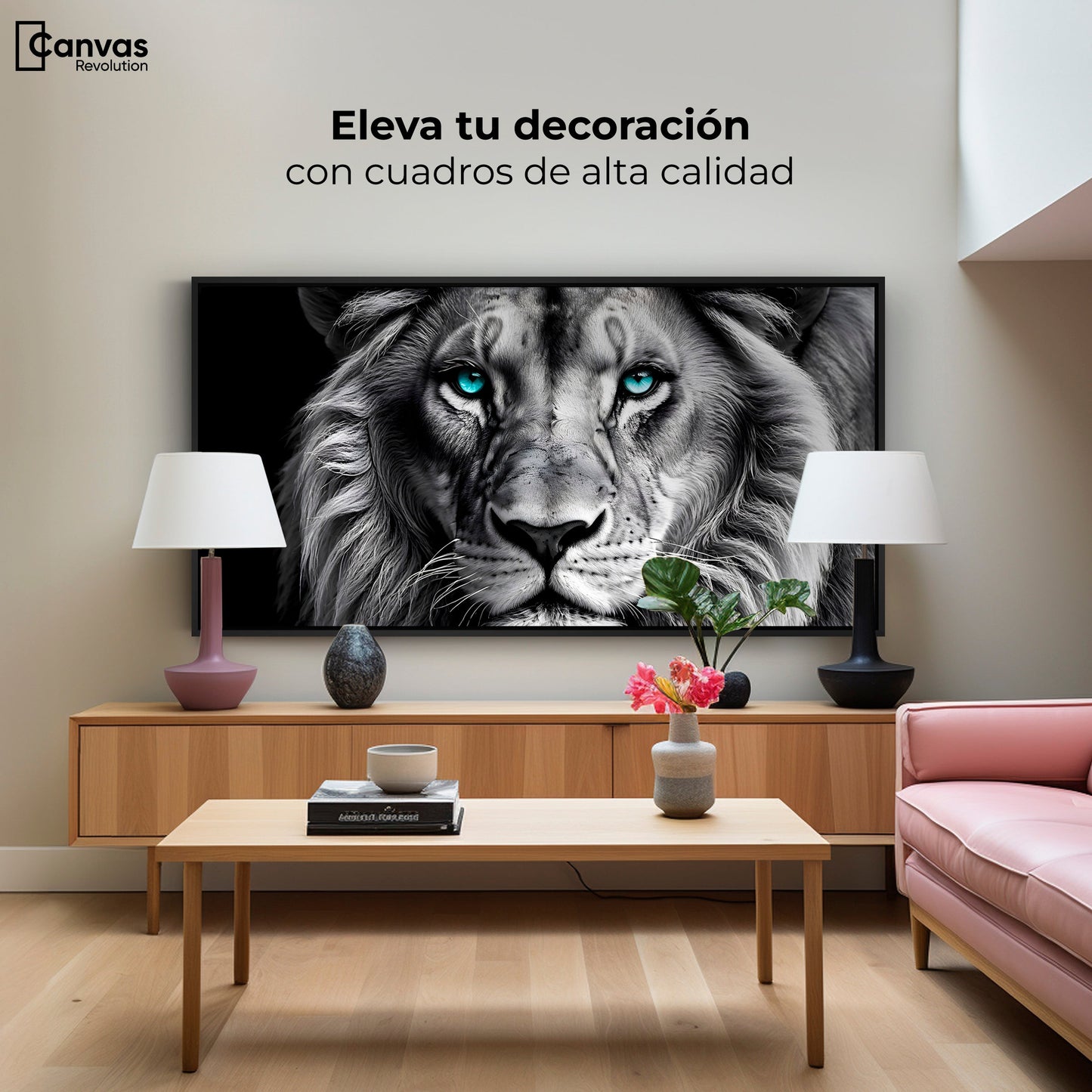 Cuadros Decorativos Canvas Revolution | Leon Celeste | Montaje2