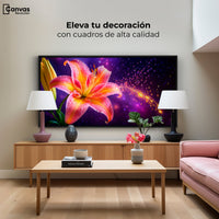 Cuadros Decorativos Canvas Revolution | Lirio Celestial | Montaje2