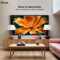 Cuadros Decorativos Canvas Revolution | Lirio Fuego Salvaje | Montaje2