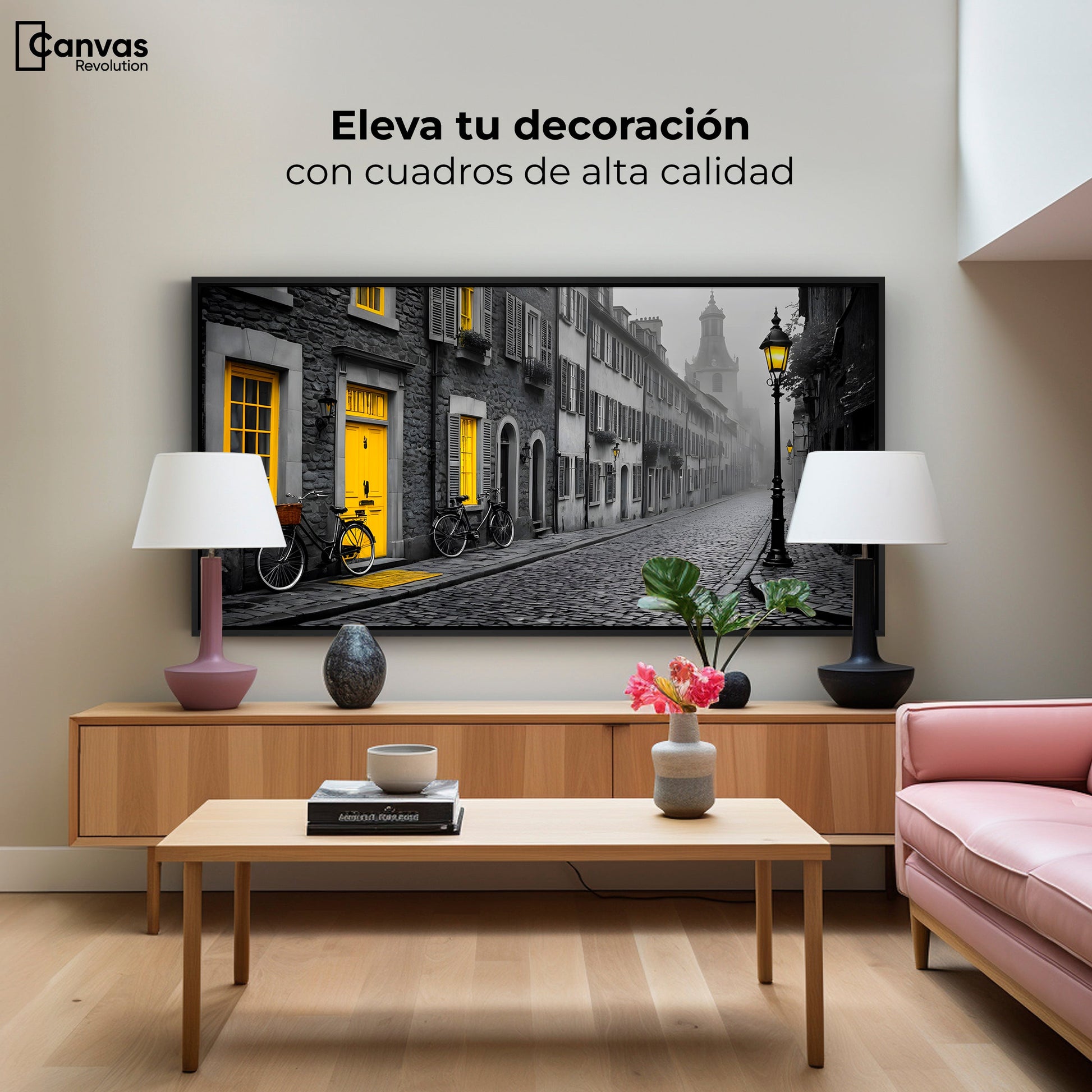 Cuadros Decorativos Canvas Revolution | Luz En La Ventana | Montaje2