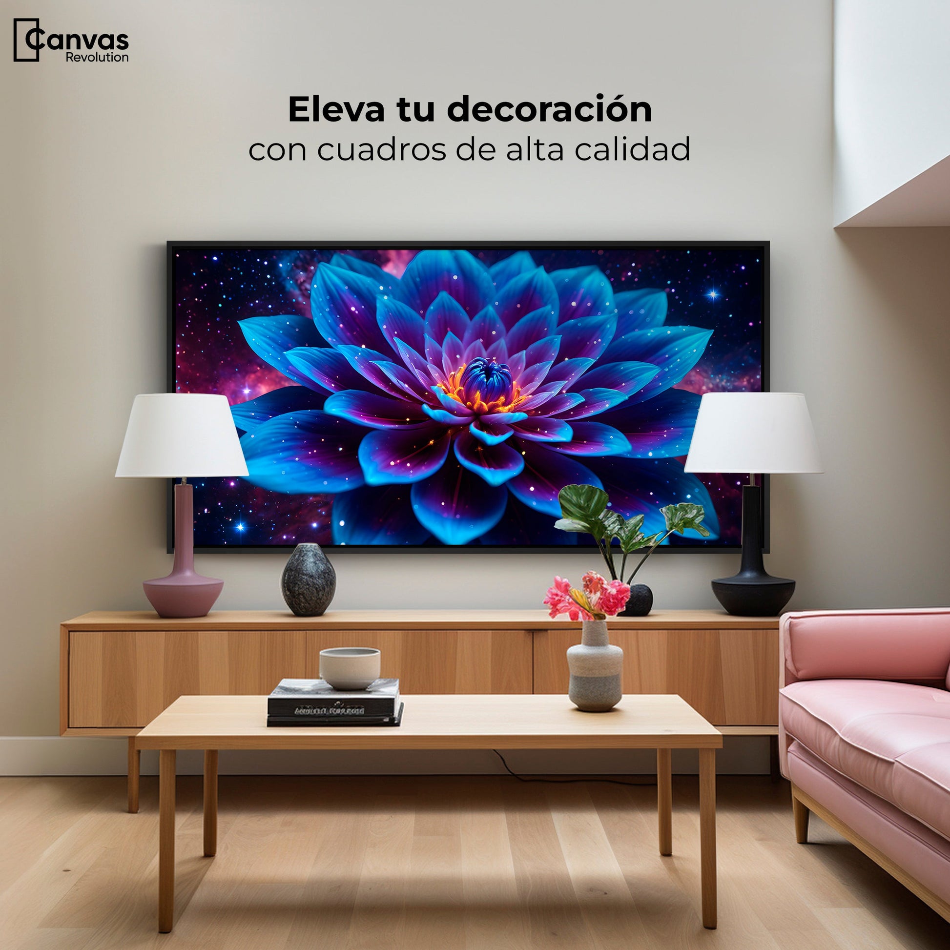 Cuadros Decorativos Canvas Revolution | Luz Violeta Divina | Montaje2